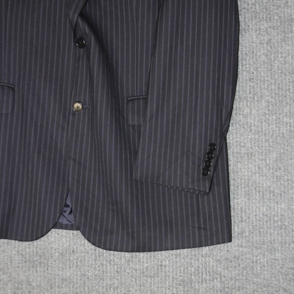 Brooks Brothers‎ 346 Suit Jacket Mens 42L Navy Blue Pinstripe Stretch Blazer